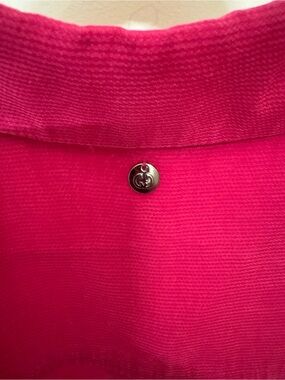 Gerry Weber Hot Pink Knit Blouse with Silver Logo Charm